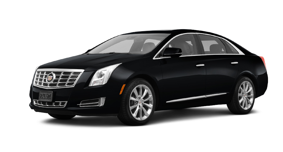 Front corner view of a luxury sedan