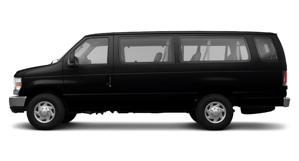 Side view of a passenger van