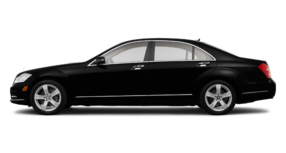 Side view of a luxury sedan