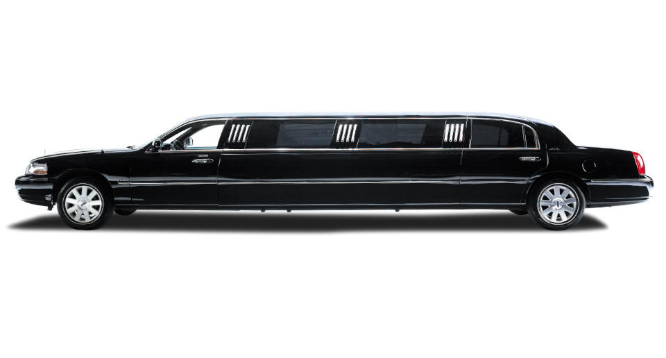 Side view of a stretch limousine