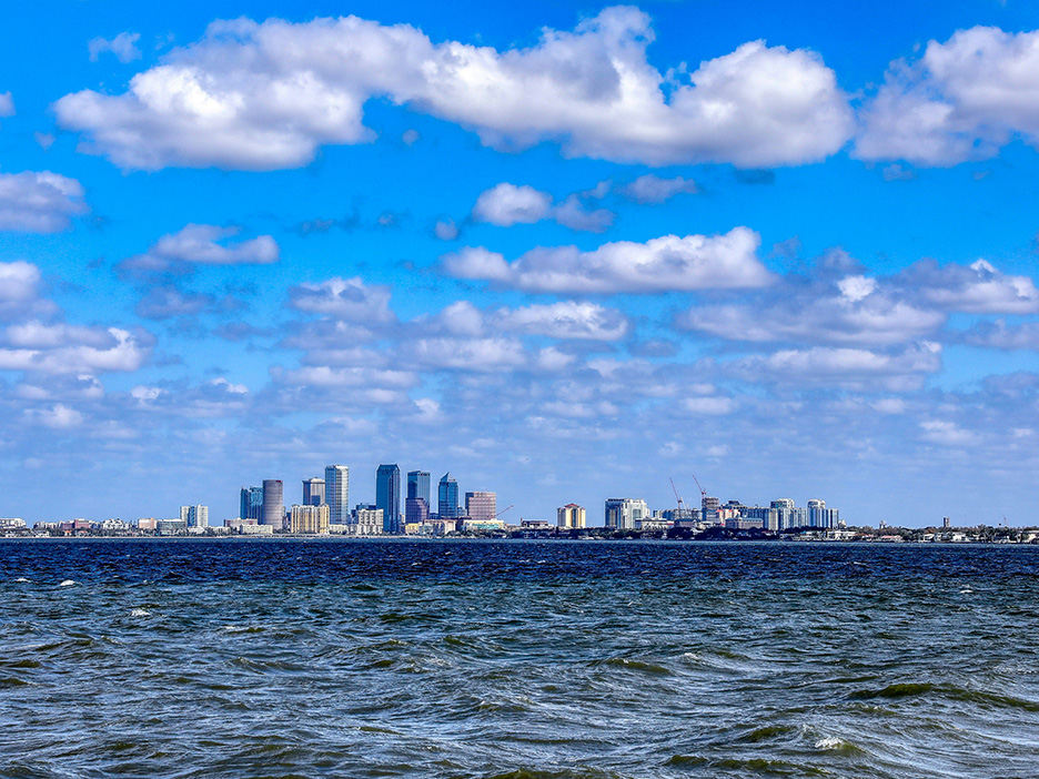 A view across Tampa Bay from Ballast Point.