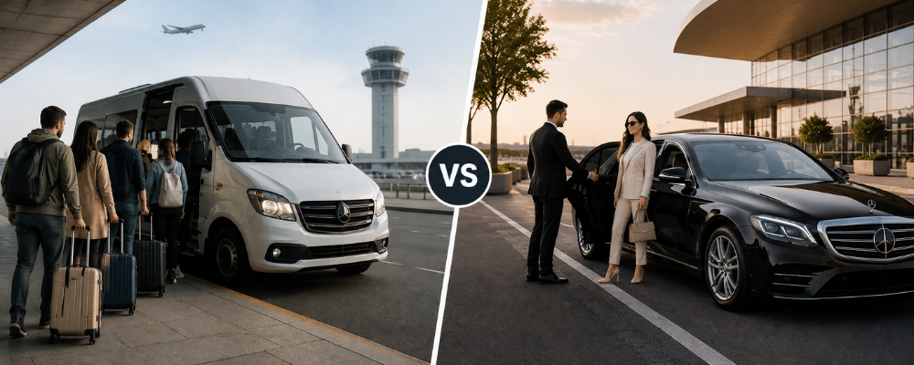 Airport Shuttle vs Private Airport Transfer